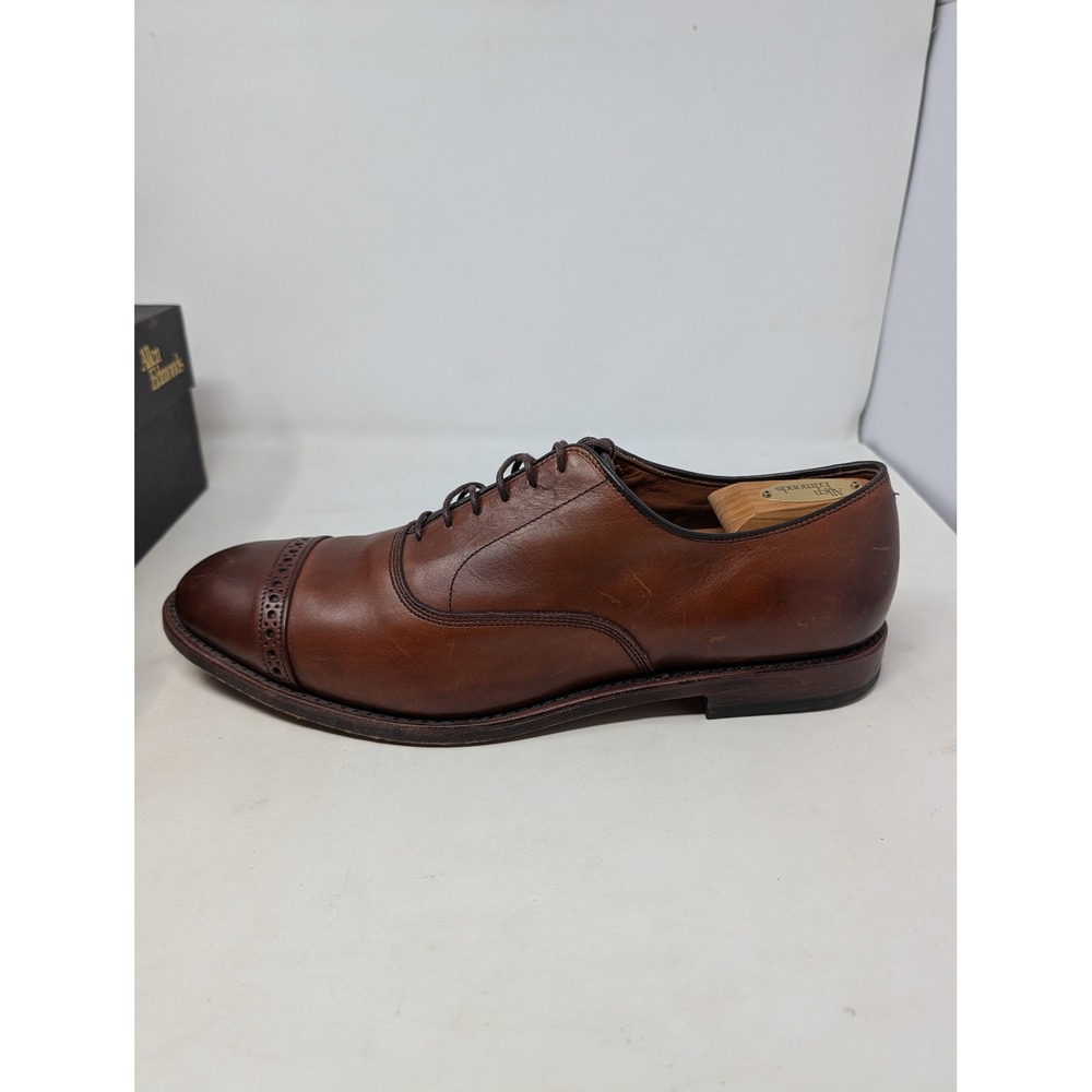 Allen Edmonds Fifth Avenue Brown Leather Cap Toe Oxford Shoes Mens 11 E 5737 - Picture 2 of 16